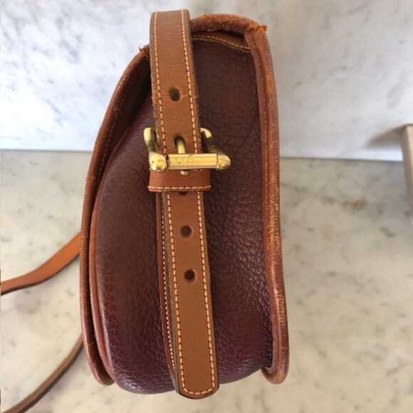 DOONEY & BOURKE Saddlebag Maroon Brown Green Label Shoulder Bag Vintage … - Picture 12 of 17